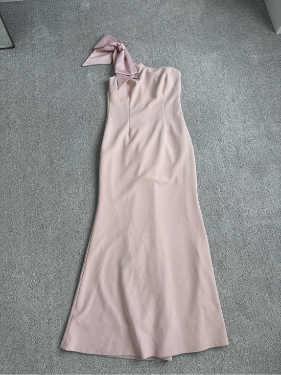 Eliza J Dresses & Skirts - Eliza J One-Shoulder Bow-Accent Light Pink Gown